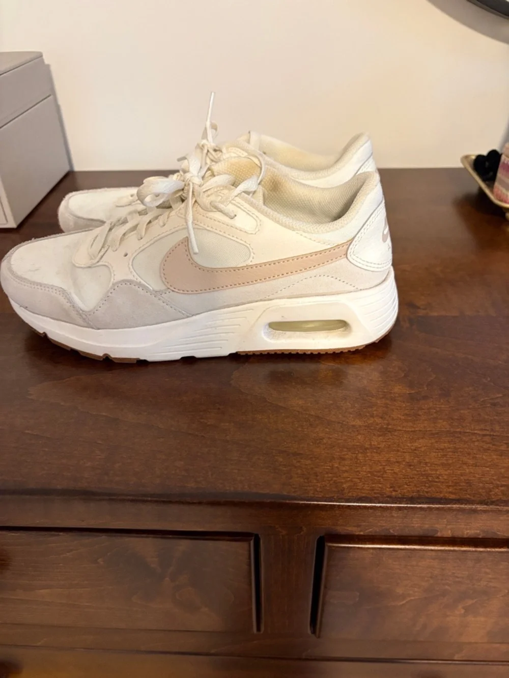 Nike Women’s Low-Top Sneakers in Ivory/White and Blush